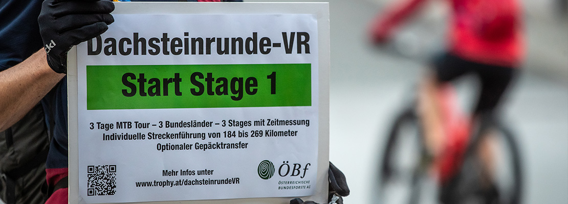 Etappenziel-Schild der Dachsteinrunde-VR